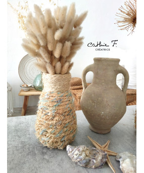 Vase corde et fibres...